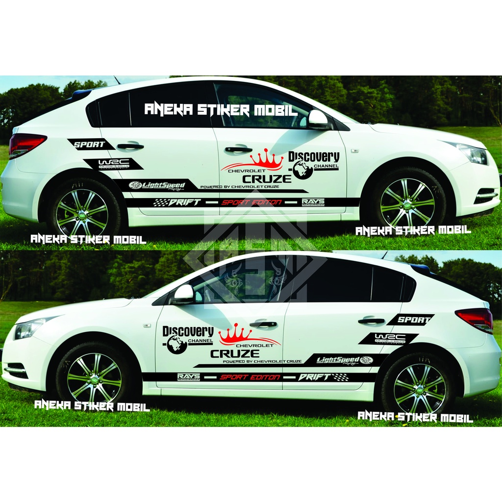 Stiker Mobil Sedan Chevrolet Cruse Model Strip Racing Terbaru