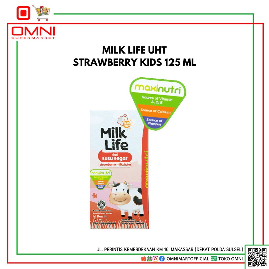 

SUSU MILK LIFE UHT STRAWBERRY KIDS 125 ML