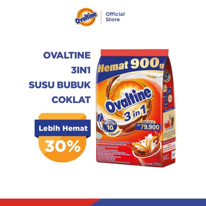 

Ovaltine 3in1 Susu Bubuk Coklat Repack 500 gram