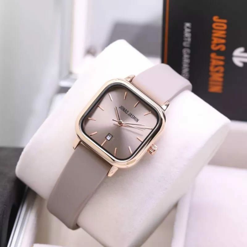 PROMOOO!!! Jam Tangan Jonas Jasmin Wanita Rubber Tanggal Aktif Garansi Kasual
