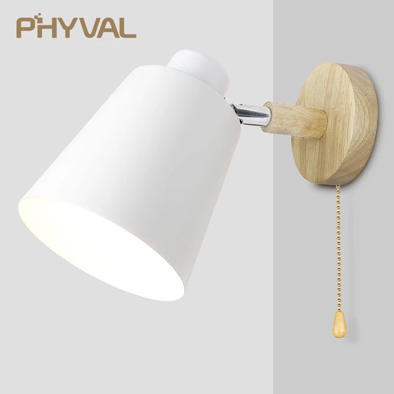 Gs8 PHYVAL Fitting Lampu Hias Dinding Minimalis Nordic Style E27 265V - WF-M004 - White Or-i