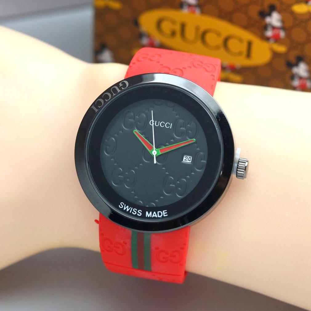 Laris Jam Tangan Pria Keren / Jam Tangan Bahan Tali Rubber Free Dan Cadangan Model Kekinian Fashion 
