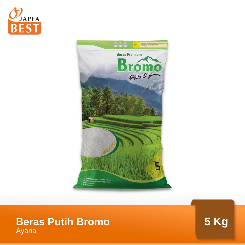 

Ready stock.. Beras Putih Merk Bromo Ayana 5kg CEK