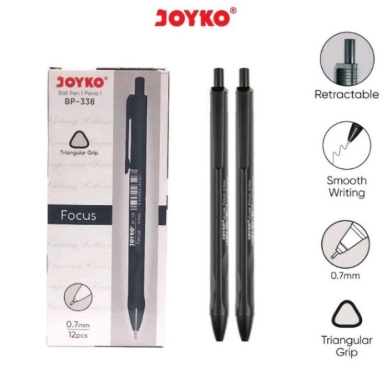 

10.10 STOK READY Pulpen Joyko Vocus Bp-338/0.7mm ( 1pak/12pcs )