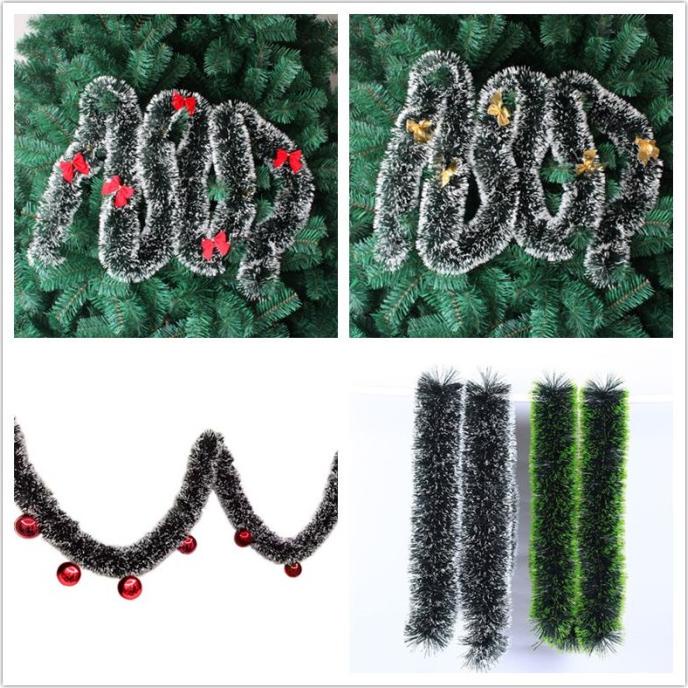 

Slinger Natal Hijau Putih Daun Lilit Murah Dekorasi Parcel Christmas