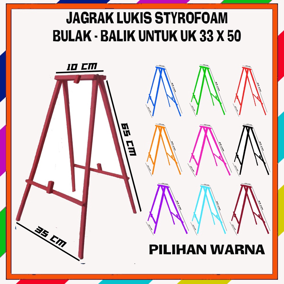 

Special Edition.. Stand meja jagrak lukis styrofoam uk 30 x 40 66