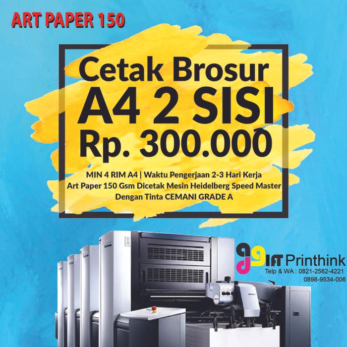 

Mailing Cetak Brosur A4, Kertas Artpaper 150Gr, 2Sisi, Min 4 Rim, Termurah