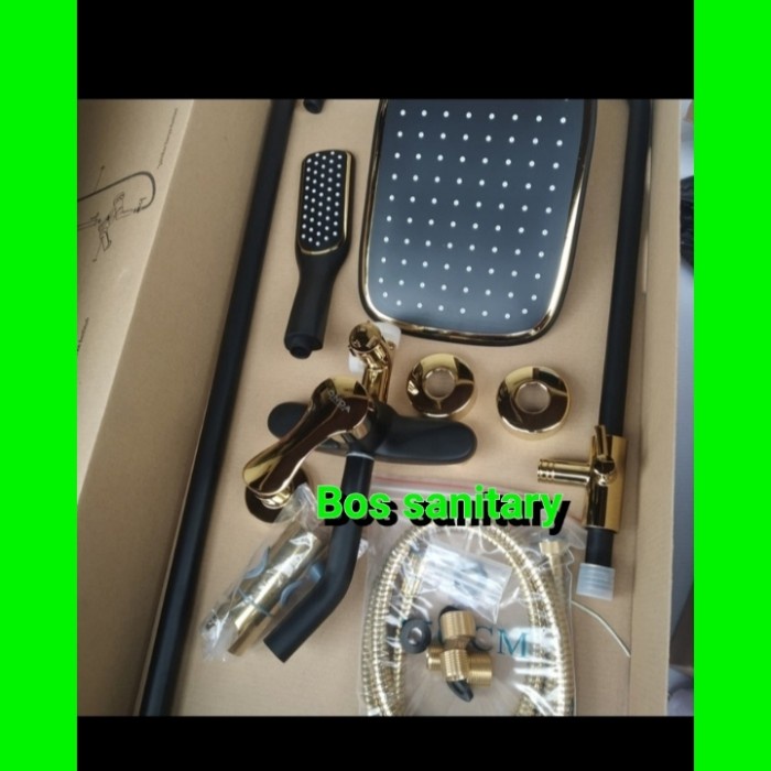 Shower Tiang Colum Set Onda Exclusive Rs 11B/Tiang Kran Hitam Gold