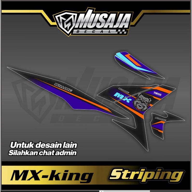 Decal Striping transparan uv mx king biru orens bulldog non full body