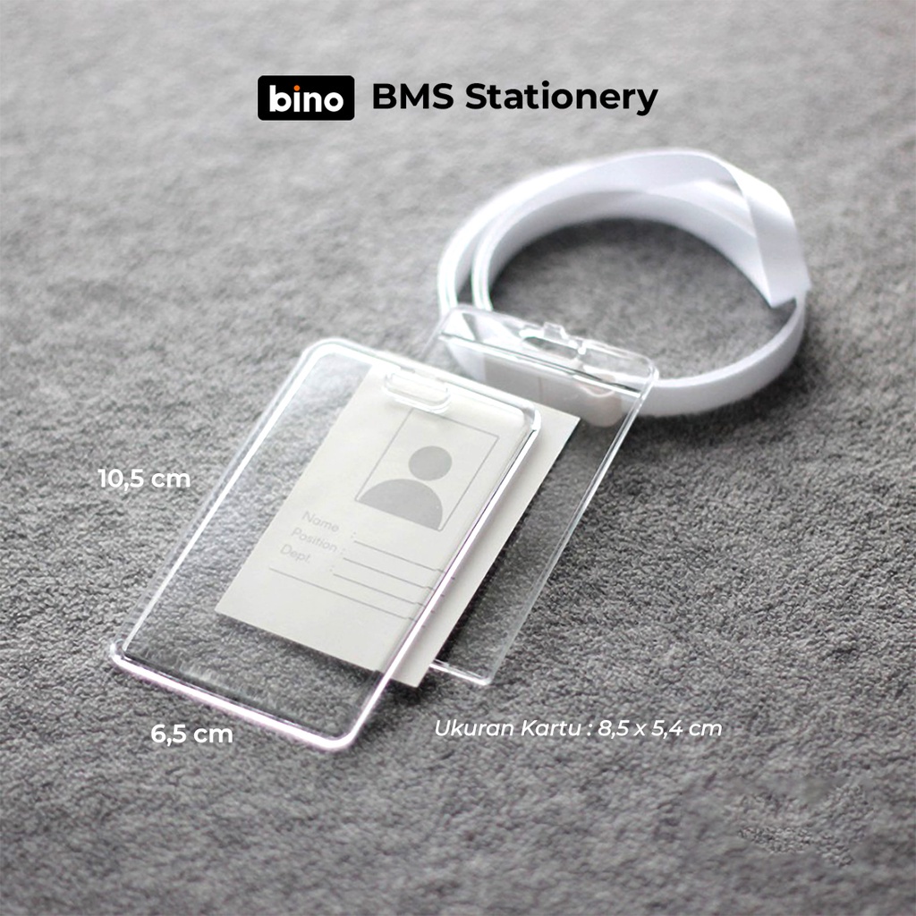 

[BMS SURABAYA] BANTEX ID CARD TRANSPARAN TALI LANYARD PORTRAIT #8868