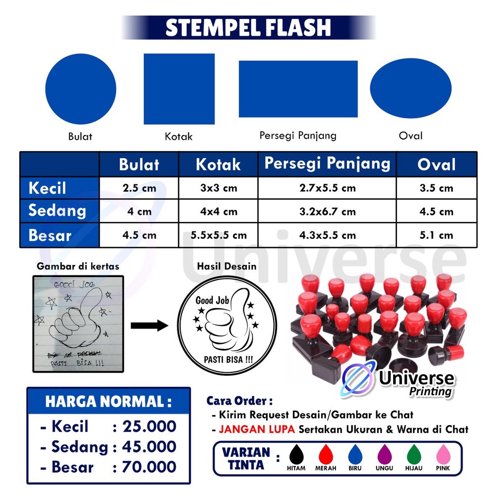 STEMPEL NAMA DOKTER STEMPEL FLASH BIDAN / STEMPEL NAMA TOKO