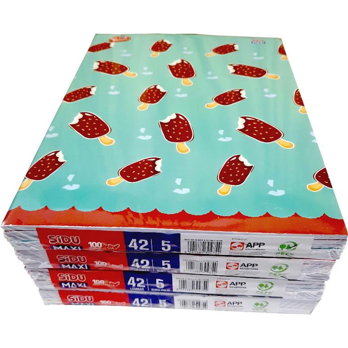 

Buku Tulis Sidu Maxi 42 Lembar 1 Pack Isi 5 Buku Boxy Panjang