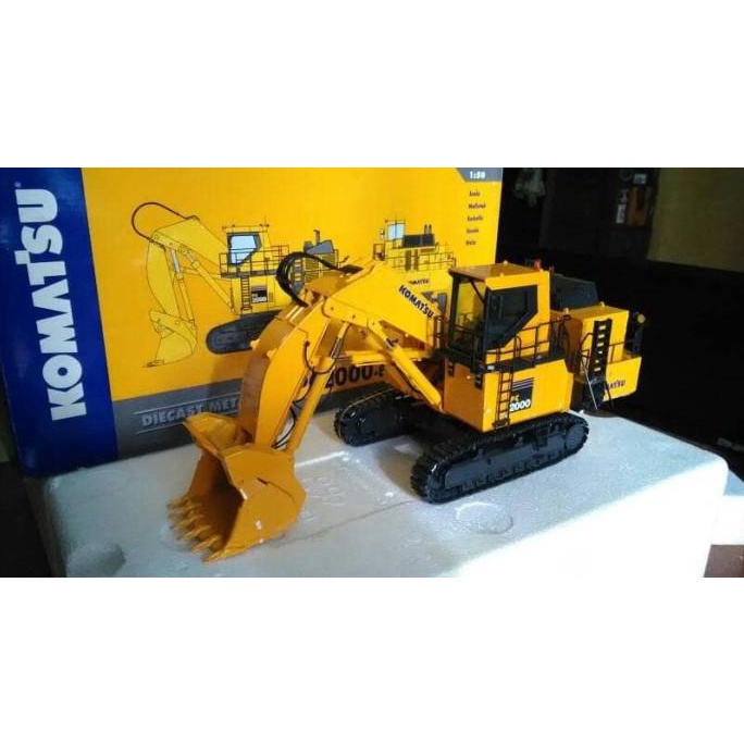 Diecast Miniatur Alat Berat Excavator PC 2000 Front Shovel Komatsu