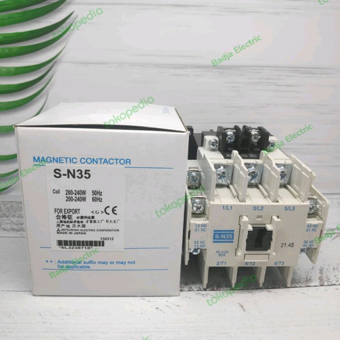 Terlaris Electro Kontaktor Mitsubishi S-N35 Sn35 Sn-35