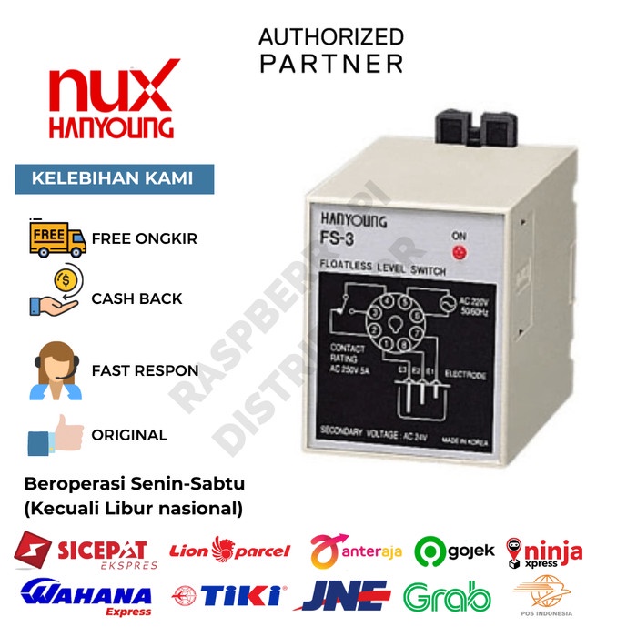 Terlaris Floatless Level Switch Hanyoung - Fs-3A Fs-3 Fs 3A Water Control Fs3A