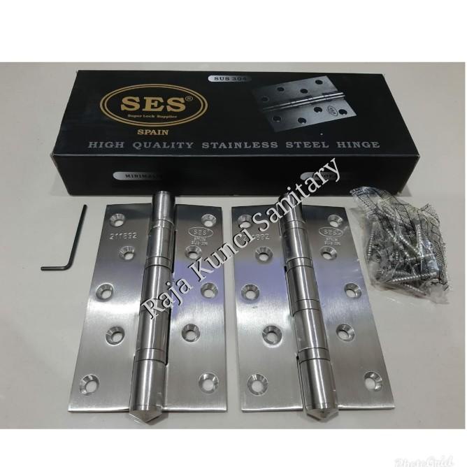 Engsel Pintu Ses 5" X 3" X 3.5 Mm X 4Bb Stainless Sus 304/Engsel Ses