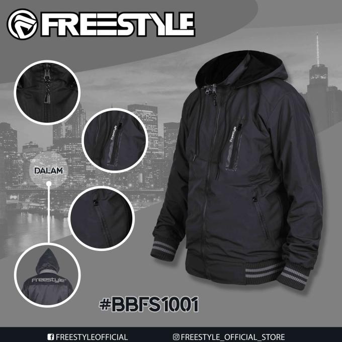 Jaket Parasut Pria Waterproof Windproof Jaket Jumbo Big Size Freestyle