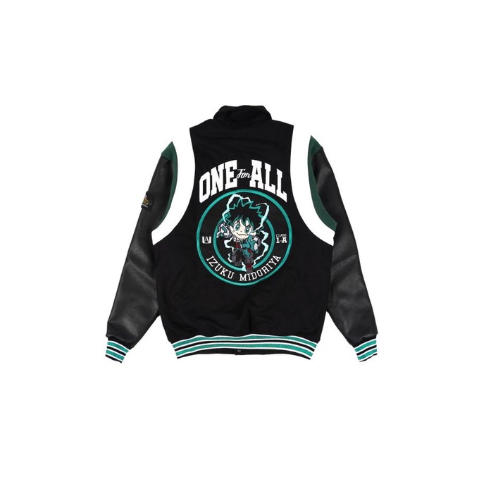 W.ESSENTILS X FTH X My Hero Academia Izuku Midoriya Varsity Jacket
