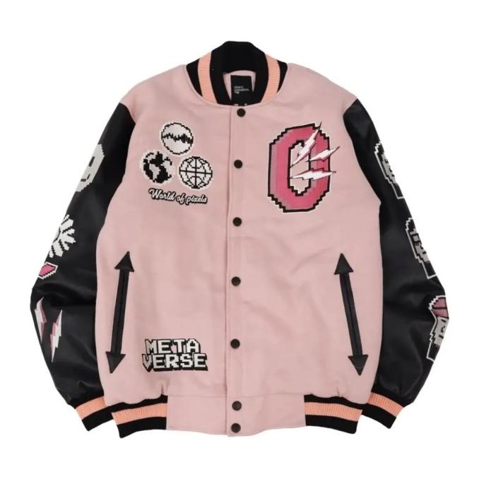 varsity jacket Metaverse Light Pink