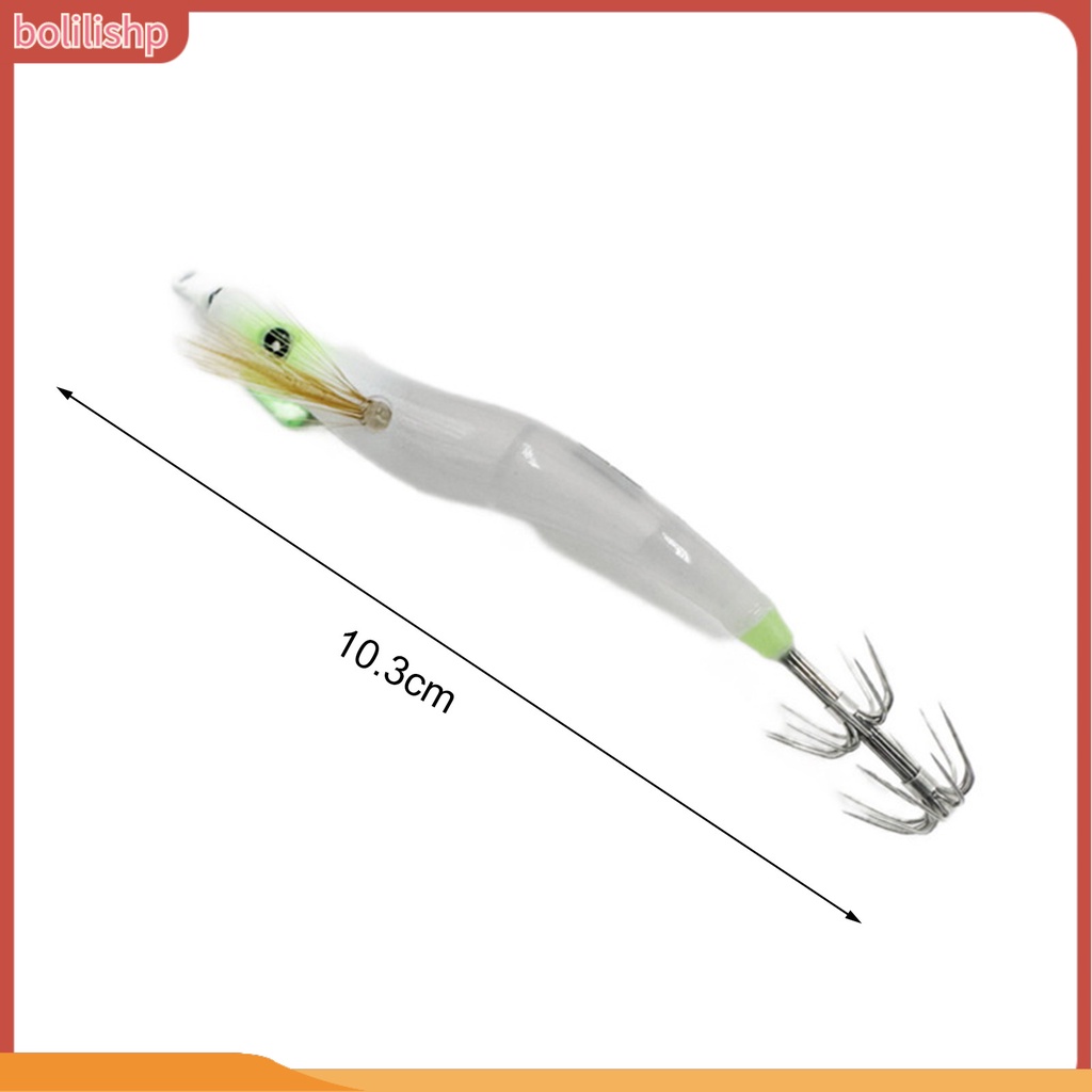 [Bolilishp] 10.3 Cm/4.7g Umpan Buatan One-piece Modeling Simulasi Menggoda Kait Tajam Angling Logam UV Luminous Udang Umpan Aksesoris Memancing