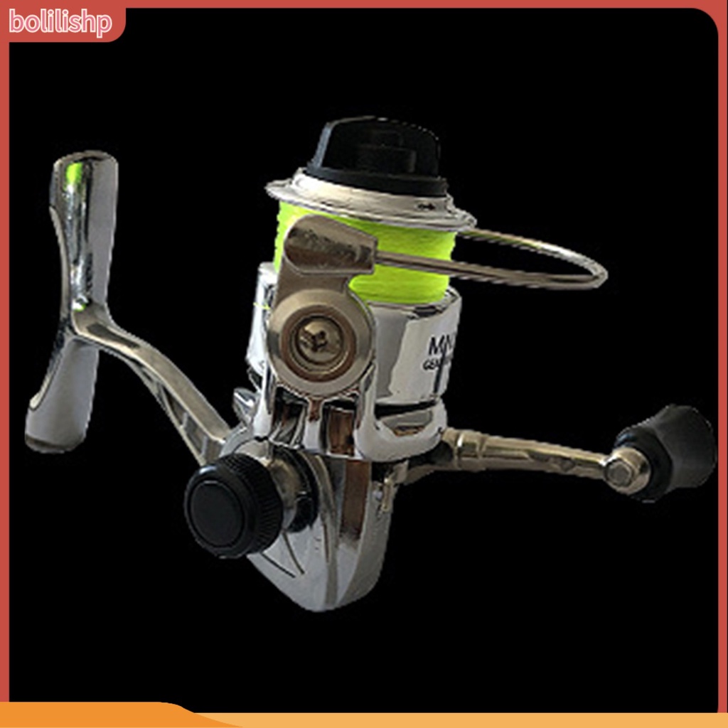 &lt;Bolilishp&gt; mini Fishing Reel Kekuatan Tinggi Lempar Stabilitas Anti-bombing Angling Metal 100type Spinning Reel Dengan Garis Memancing Luar Ruangan