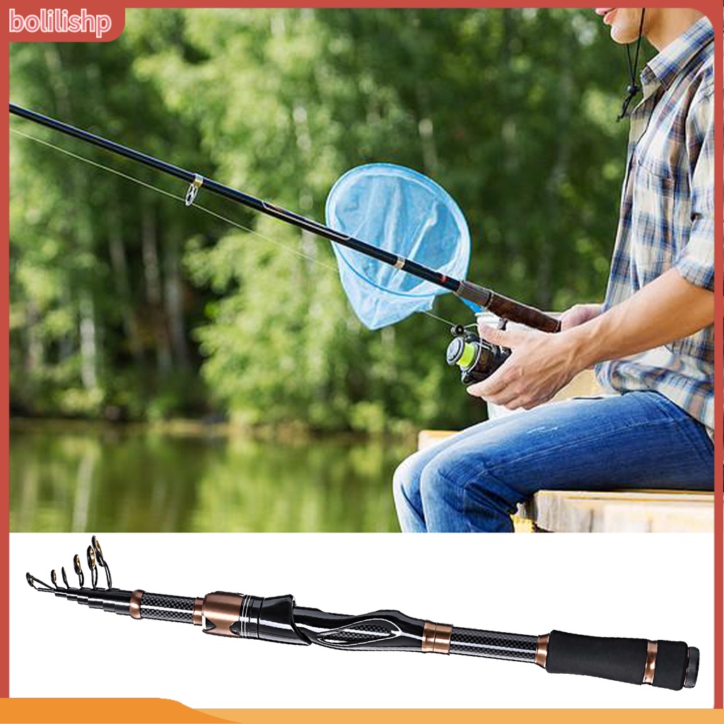 [Bolilishp] leo Lure Rod Telescopic Kokoh Memancing Outdoor Ultra Ringan Karbon Portable Marine Fishing Rod Alat Pancing