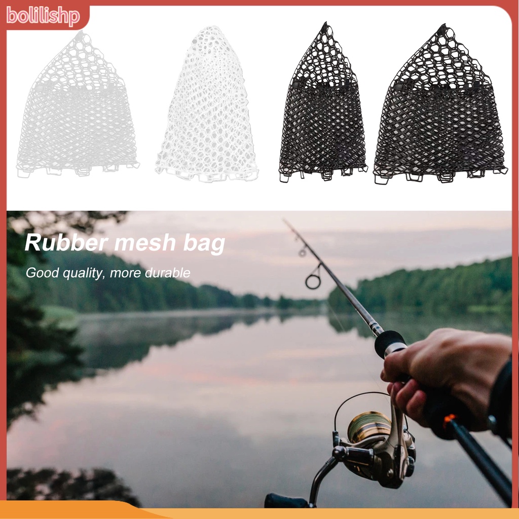 &lt;Bolilishp&gt; Multifunction Rubber Fish Net Wearproof Sturdy Fishing Dip Net Ergonomic for Fishing