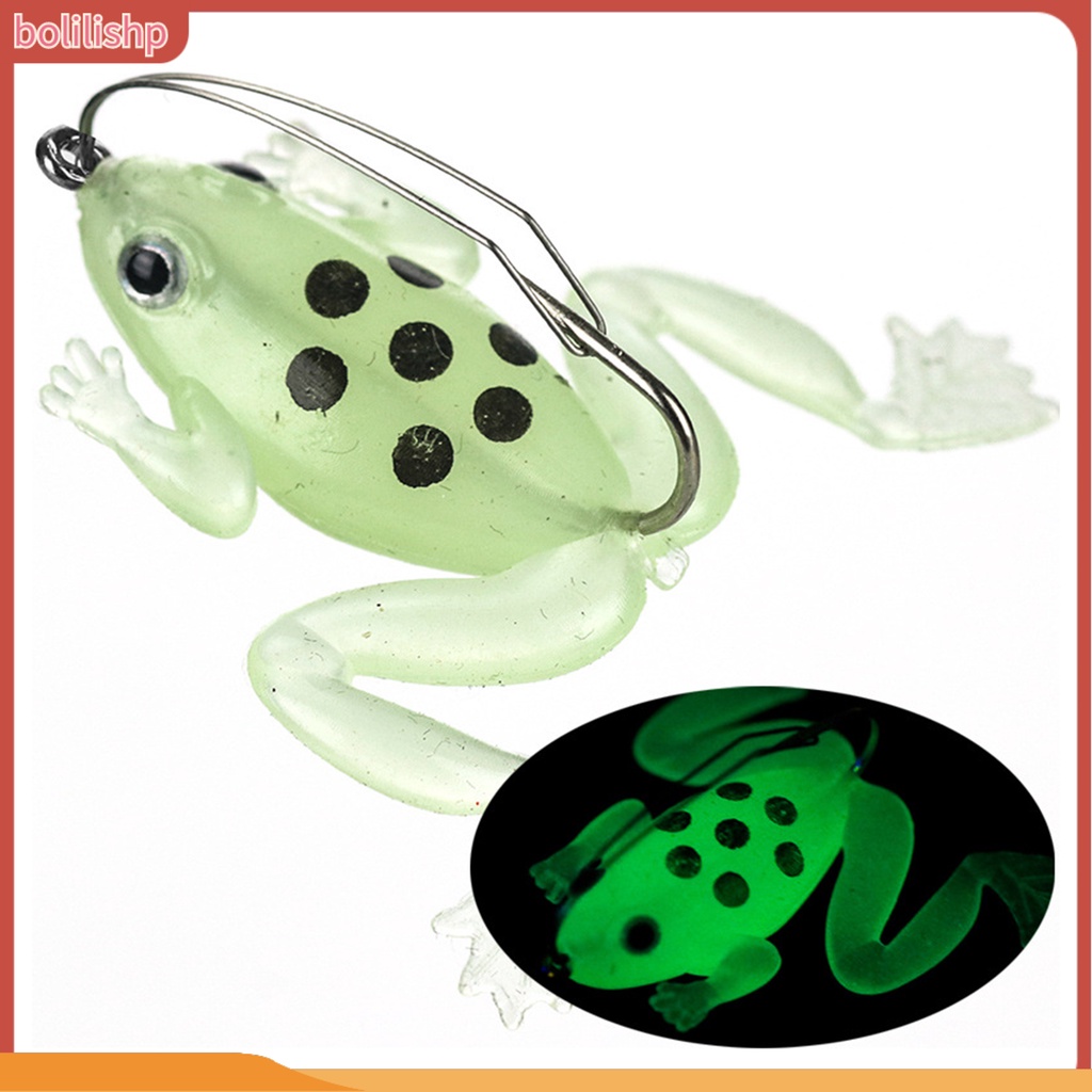 &lt;Bolilishp&gt; Luminous Fishing Frog Lure Small Frog Lure With Bottom Wire Easily Throw for Saltwater