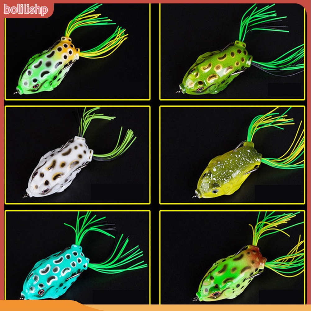 &lt;Bolilishp&gt; Umpan Pancing Soft Bait Bentuk Katak Imitasi Panjang 6cm Berat 12g