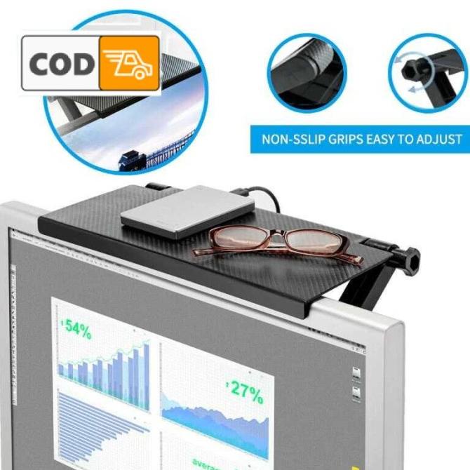 Rak Meja Gantung Atas Tv Monitor Komputer Tahan Panas Multifungsi