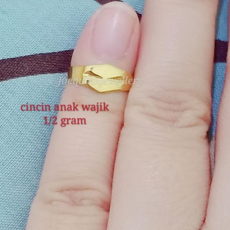 BEF619 cincin wajik anak emas muda bisa diatur besar kecilnya sendiri +++