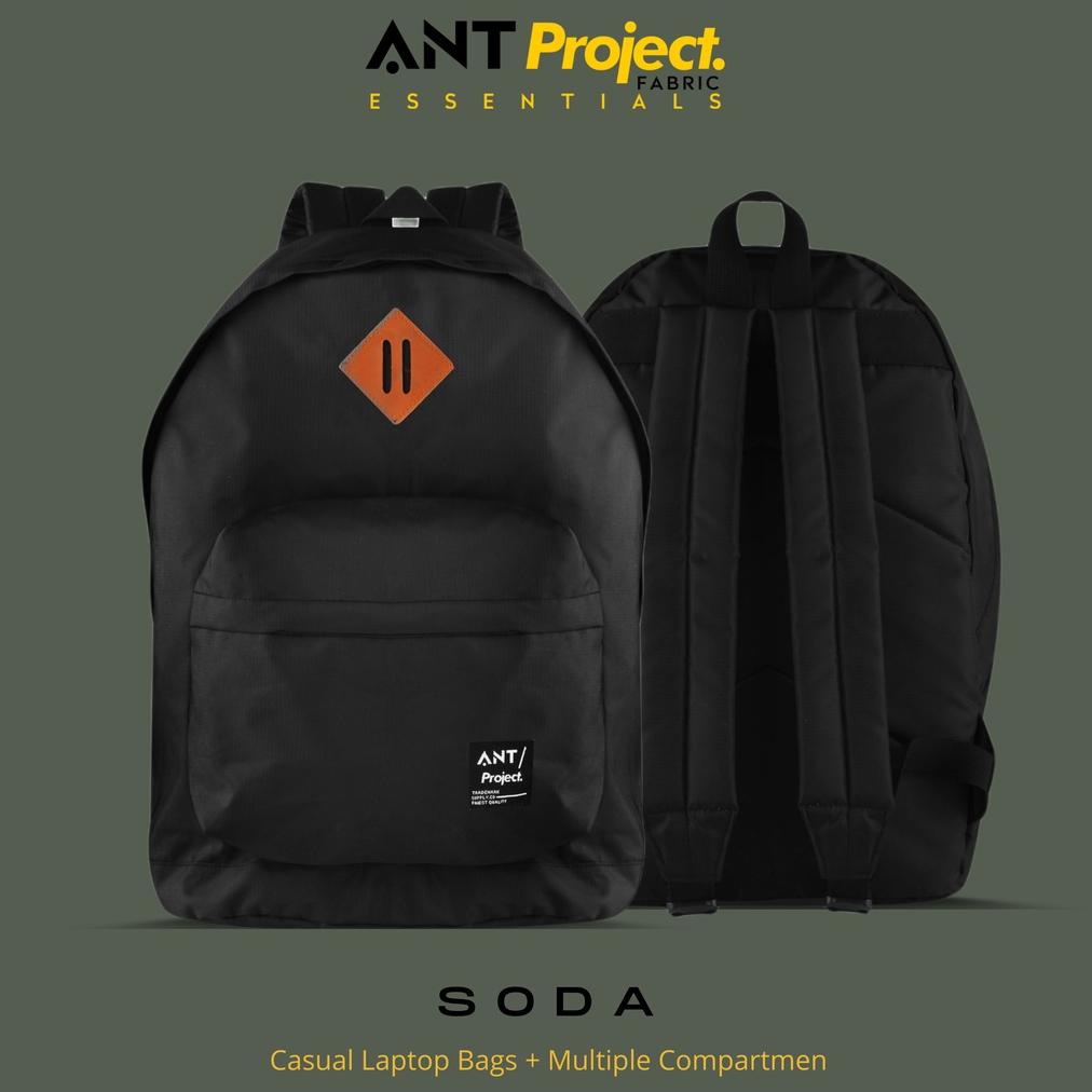 Limited Ant Project - Tas Backpack Soda Full Black - Tas Ransel