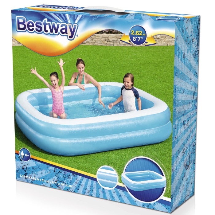 Bestway 54006 Kolam Renang Karet Anak Jumbo / Keluarga Besar 262 Cm
