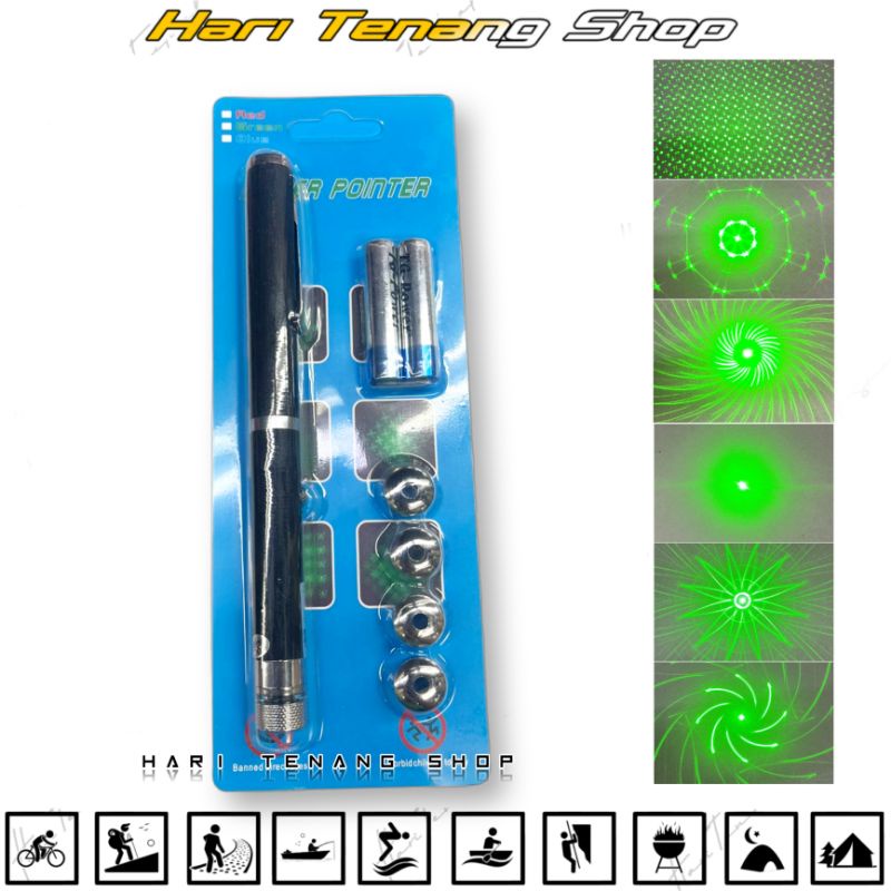 Laser/laser pointer/laser hijau/laser presentase/laser 5mata