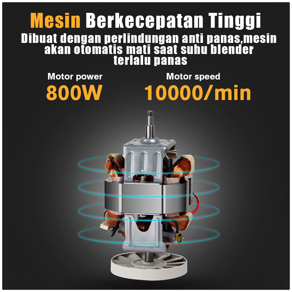 Blender Elektrik Blender Jus Buah/Sayuran Segar Blender Mesin Penggiling Buah/Daging/Sayuran WH66