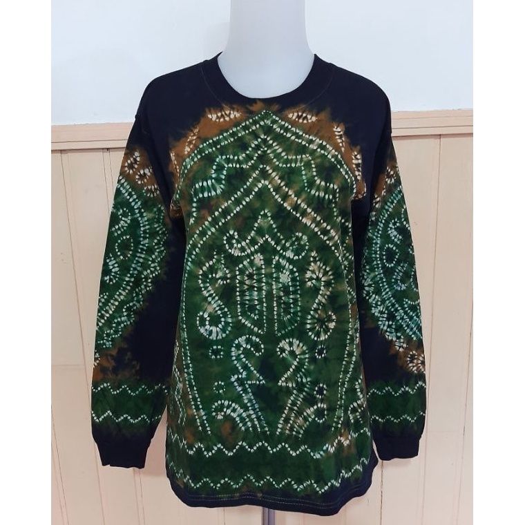 10#VDB-B Sasirangan Wanita Banjarmasin Baju Kaos Tangan Panjang Wanita Pria Remaja Cewek Laki Laki P