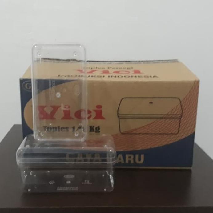 Grosir Toples Kue Kering Plastik Vici/Persegi Panjang - 350 Gr