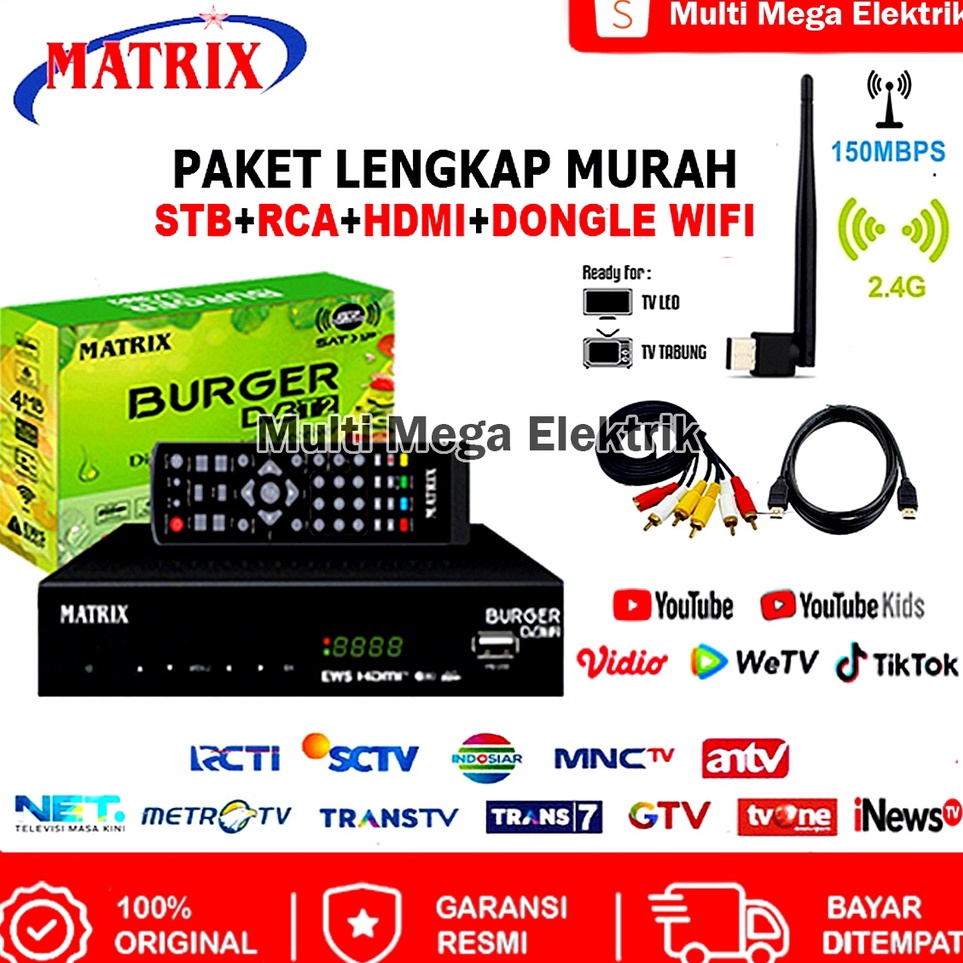 Ready STB / SET TOP BOX TV DIGITAL / STB TV DIGITAL MATRIX BURGER / STB SANEX / STB WELHOME / SET BO
