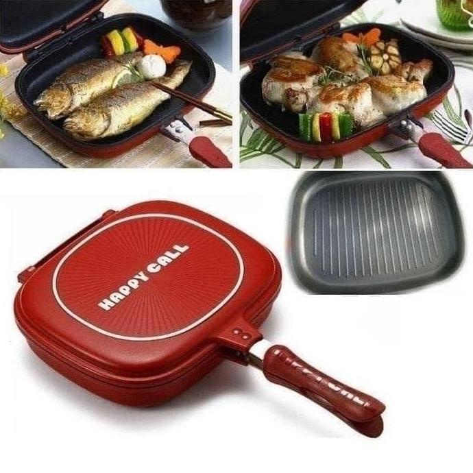 Happy Call Jumbo 32cm ORI Double Pan panci wajan HappyCall Grillpan tom03