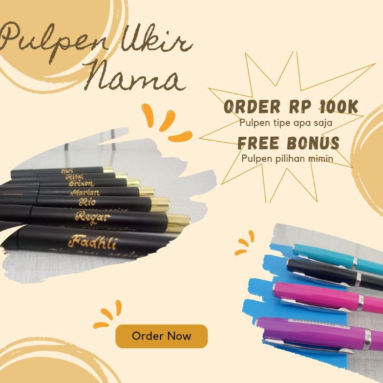 

Terlaris.. Hadiah pulpen tiap pembelian Rp 100k K7M