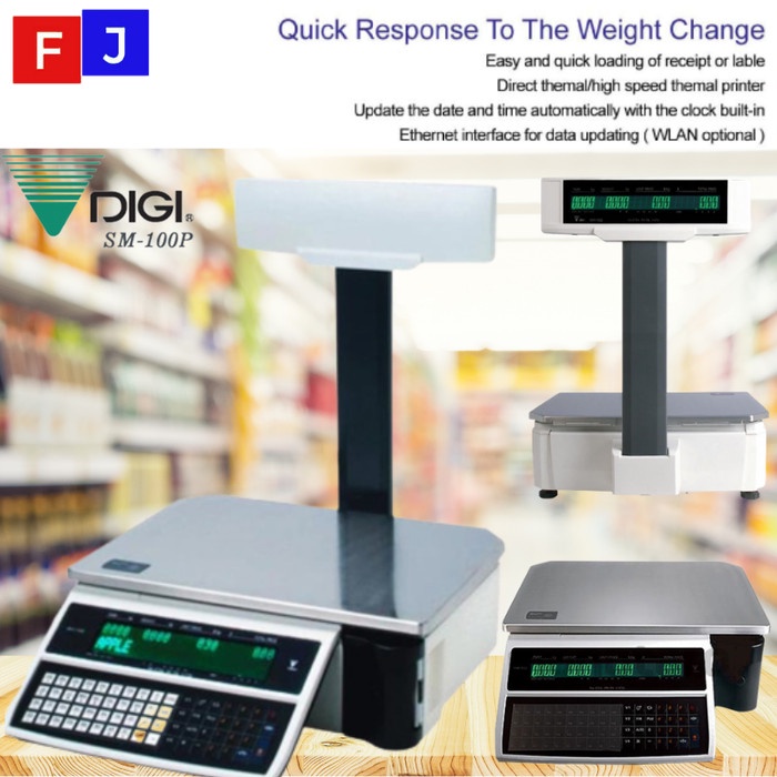 TIMBANGAN BUAH SAYUR PRINT LABEL HARGA DIGI SM100 P - DIGI SM 100 P