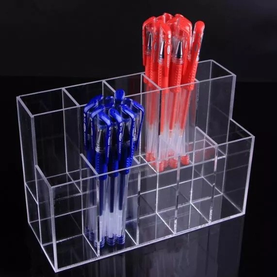 

Aurealiamall Acrylic Organizer/Acrylic Pen Holder/Acrylic Stationery Organizer