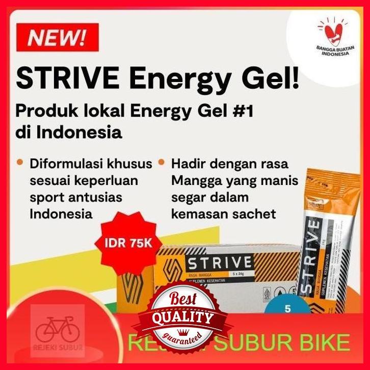 

(REJE) STRIVE ENERGY GEL RASA MANGGA ORIGINAL - 1 BOX ISI 5 SACHET
