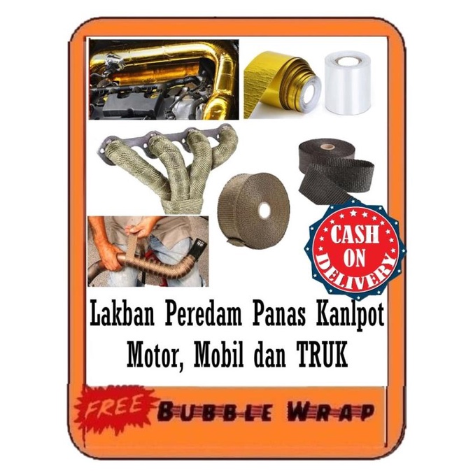 #####] Lakban Peredam Anti Panas Knalpot Motor - Exhaust Wrap Knalpot
