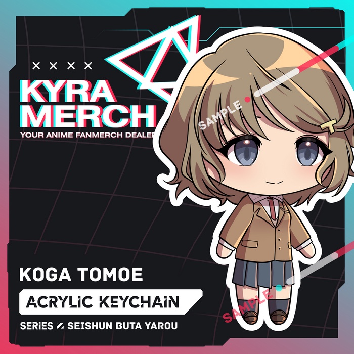 Keychain Anime Seishun Buta Rascal Koga Tomoe | KyraMerch Anime Fanmerch Dealer