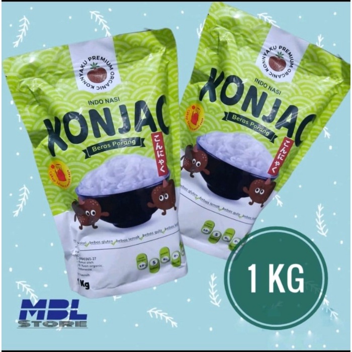 Promo Konjac rice beras porang 1 Kg Free 1 pcs Indonasi