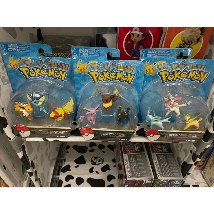 HOT SALE FIGURE POKEMON SET SYLVEON LEAFEON GLACION 4CM TOMY DKB MAINAN POKEMON TERMURAH