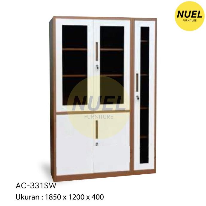 

Buruan serbu] Kabinet Besi / Lemari File Besi / Lemari Arsip Besi Kaca / AC-331SW