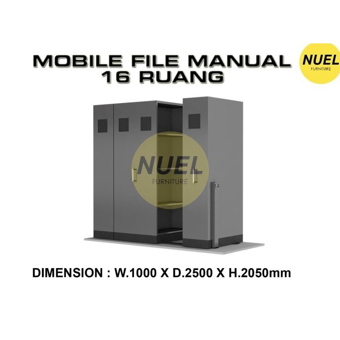 

*#*#*#*#] Mobile File Filing Kabinet / Lemari Rak Dorong Sistem Rel 4 sap Manual