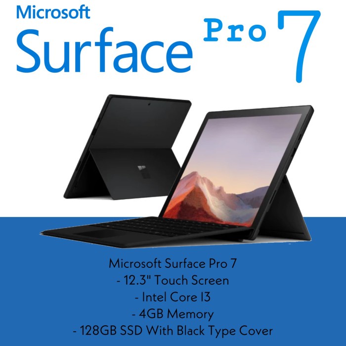 Wimo Microsoft Surface Pro 7 Intel Core I3 4Gb Ram 128Gb Ssd